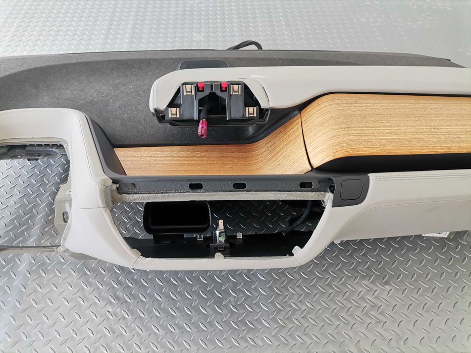 Отлично Табло BMW I3 I3s I01 Lci Бяла Кожа + Дърво
