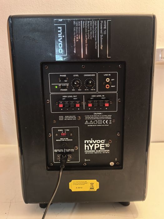 Subwoofer Mivoc Hype 10 activ