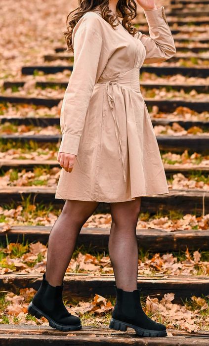 Rochie elegantă tip cămașă