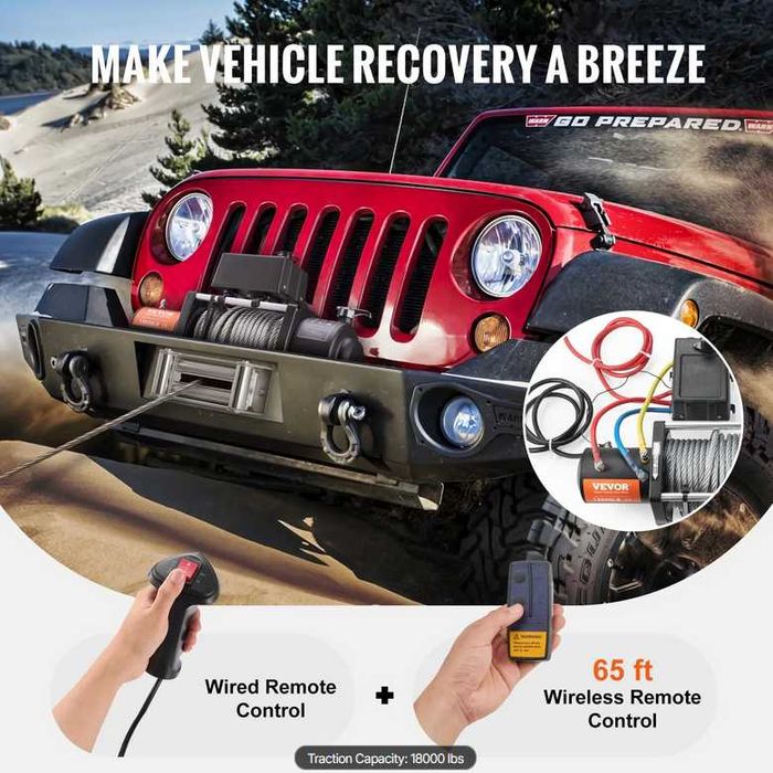 Troliu Electric Auto 13.500 LBS 12V  Offroad Tractări – Nou cu Factură