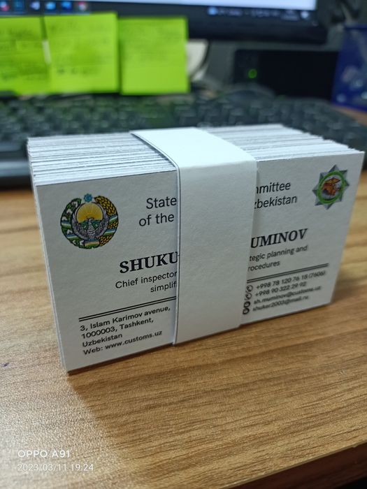 VIZITKA 1000 ta 600 soʻmdan