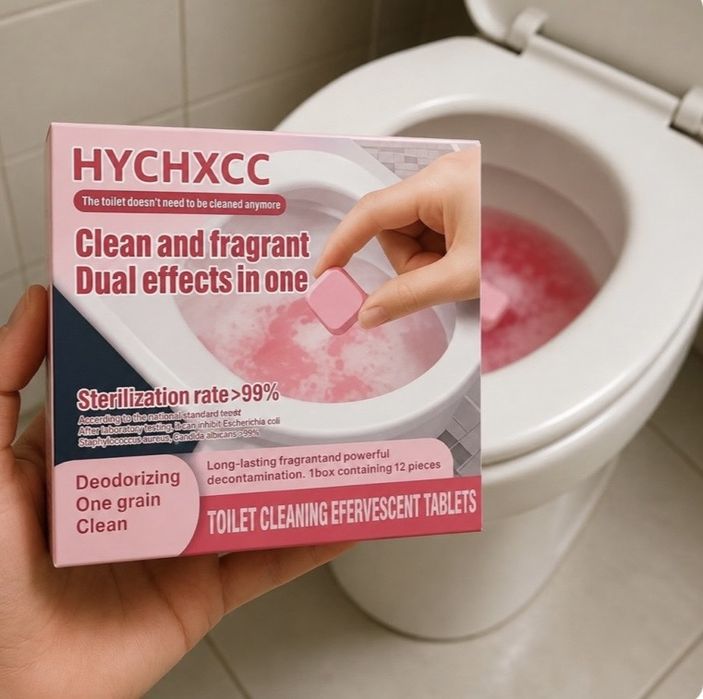 Активни таблетки за почистване на тоалетна 12 броя – Мощна формула срещу котлен камък, петна и неприятни миризми