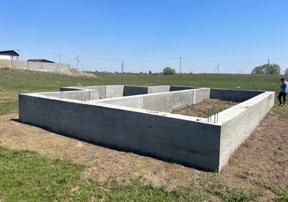 Заливка фундамент