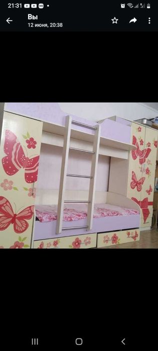детская двухярусная кровать для девочки