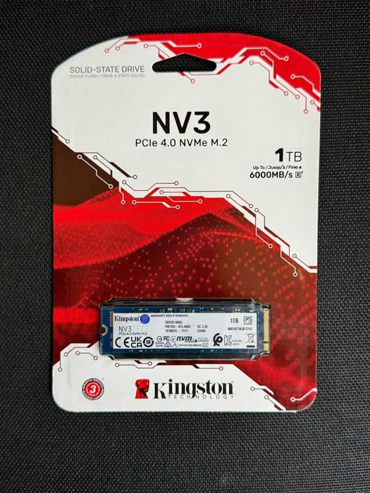 SSD накопитель 1 TB Kingston NV3, M.2. PCIe 4.0