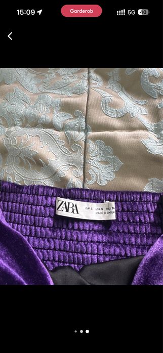 Топ и юбка  Zara фиолетовый