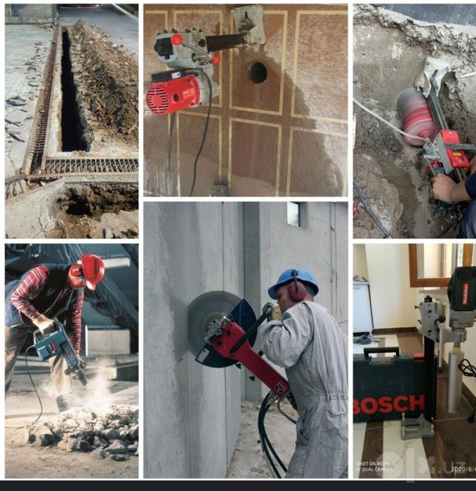 Beton, gisht teshish. Eshik, deraza ochish xizmati.