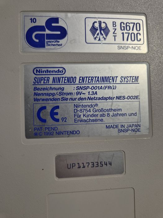 Nintendo - SNSP-001A (FRG)