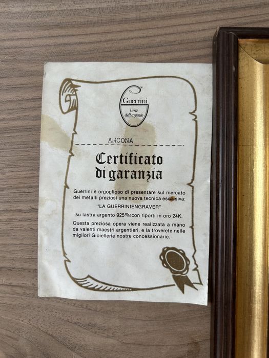 Tablu argint placat cu aur 24c Guerrini-cadoul perfect