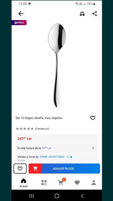 Vând seturi Linguri/Cuțite inox Amefa Noi