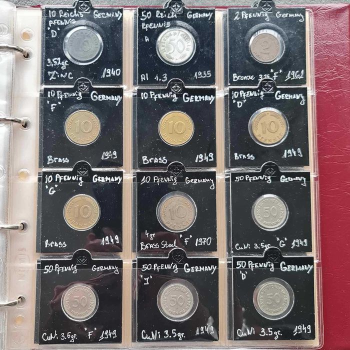 Колекция 180 бр монети в албум KaBe - Европа, Русия и др