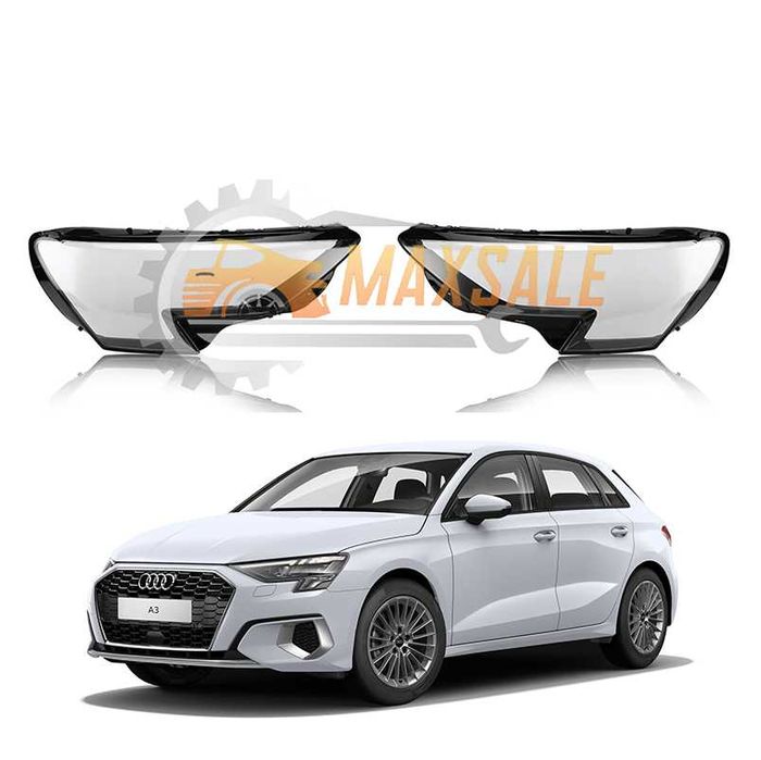 Капаци фарове Audi A3 8Y (20-22) фар ауди а3 8У комплект стъкло крушка