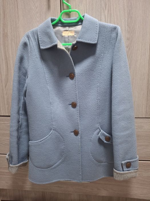 100% шерстяное новое пальто короткое, р.42-46