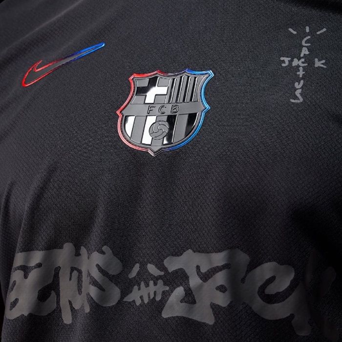 Тениска Barcelona x Travis Scott / Cactus Jack Черна