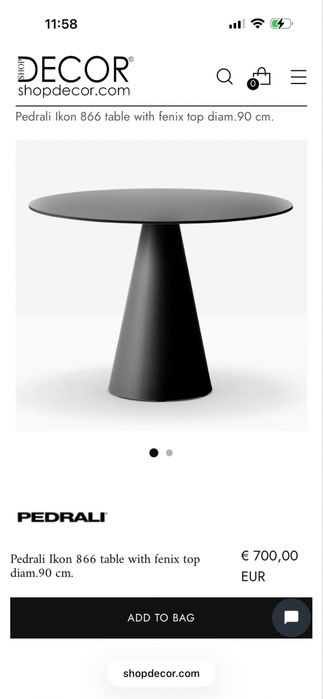 Masa Pedrali Ikon + Lampa  Luceplan Constanzina