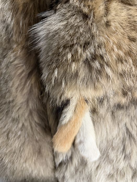 Blană naturală de lup siberian, vintage