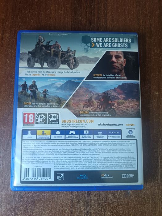 Продам Tom clancy ghost recon wildlands / диск на пс4