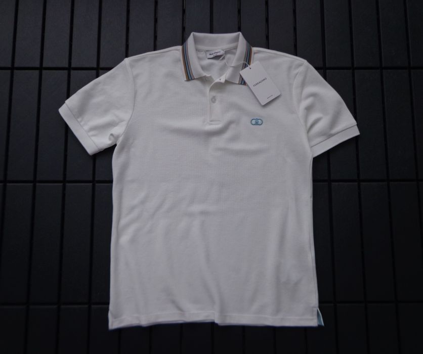 Мъжка поло тениска Ferragamo white Polo T shirts