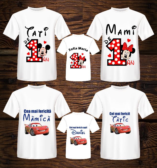 Tricouri personalizate, aniversare, turta, mot, topper cake