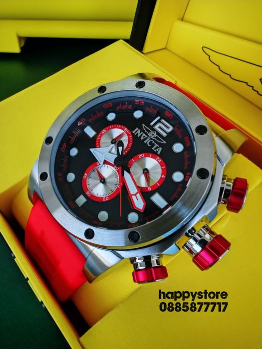 INVICTA Sea Hunter Red 54 mm, Инвикта нов ръчен часовник
