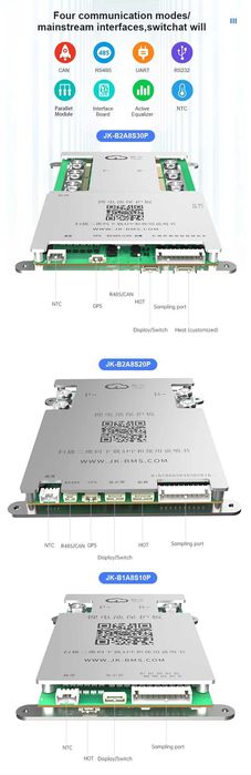 JK BMS, model nou B1A8S10PS, 100A-200A, 1A echilibrare LIFEPO4