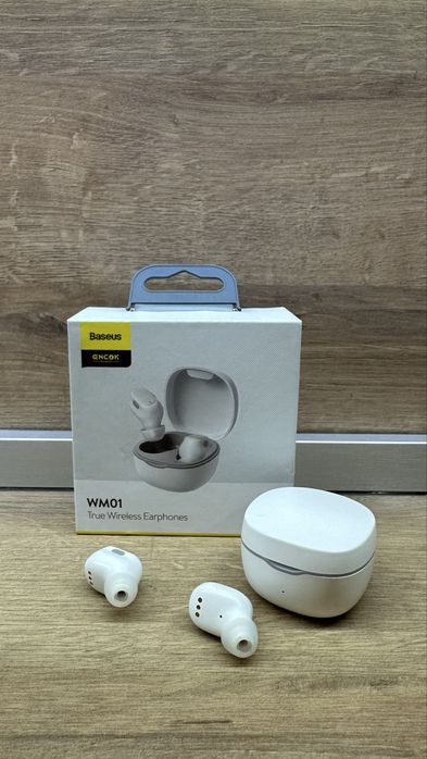 Продават се Baseus Encok WM01 TWS безжични Bluetooth слушалки – бели