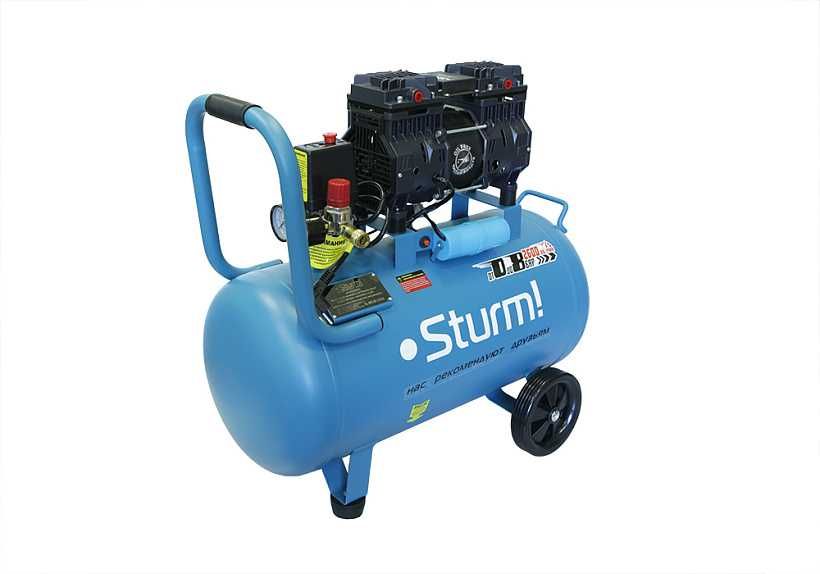 Компрессор воздуш,безмасл 1,5кВт 240л/мин, ресивер 50л, бесшум, профи