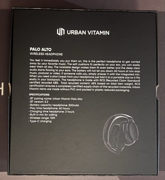 Căști wireless Urban Vitamin Palo Alto – NOI cu ambalaj original