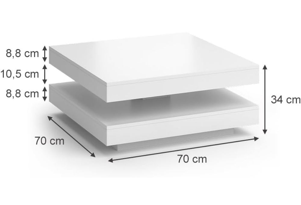 Холна маса с въртящ механизъм Vicco 2634