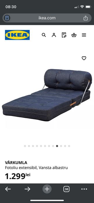 Fotoliu extensibil și modular VÅRKUMLA Ikea