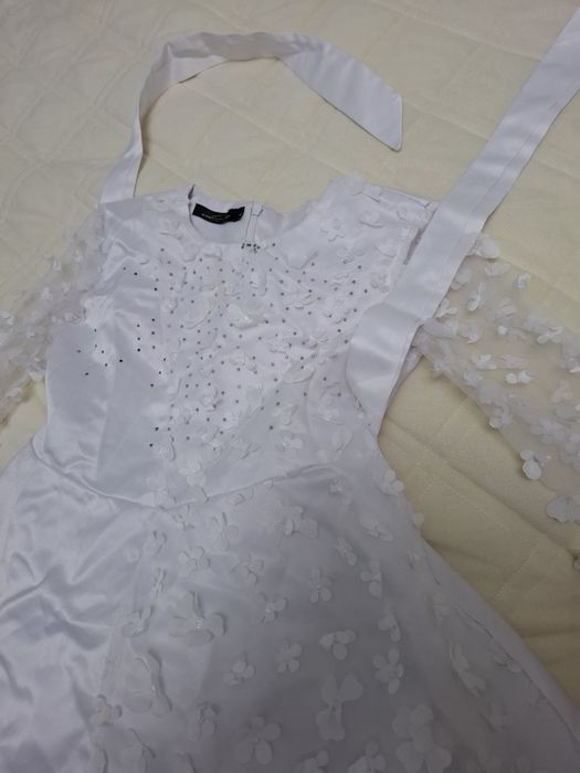 Белое длинное платье 6-10лет.для девочек