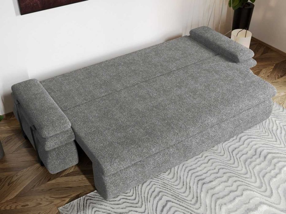 Canapea Extensibila Molly Plusata Gri Deschis