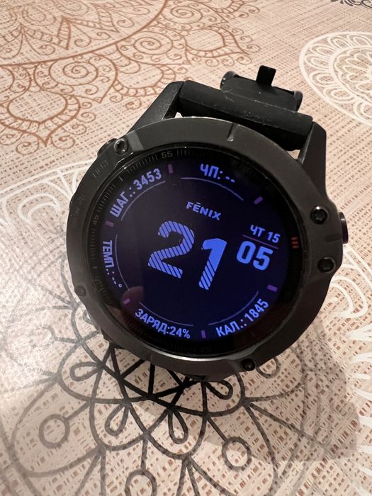 Garmin Fenix 6 Sapphire черные с DLC покрытием