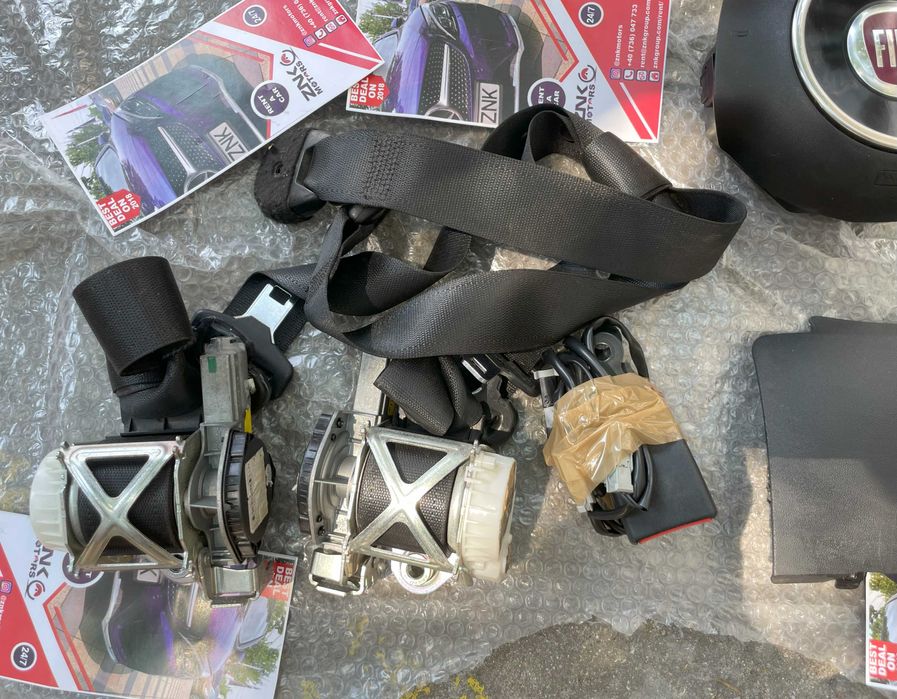 Fiat 500 kit airbag volan genunchi pasager - set centuri de siguranta