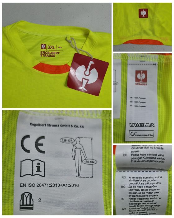 Tricou funcțional Engelbert Strauss Nou de înaltă vizibilitate Emotion 2020 Nr. 3XL (men)