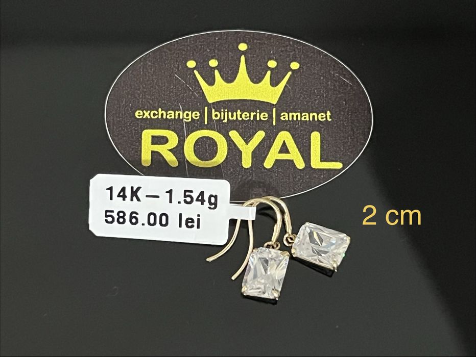 Bijuteria Royal CB : Cercei dama aur 14k 585   1,54 gr