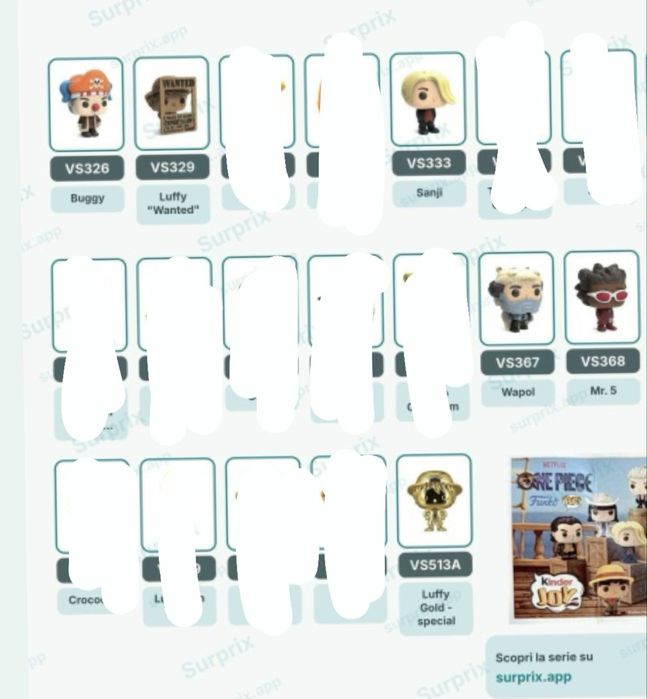 Фигурки one piece kinder