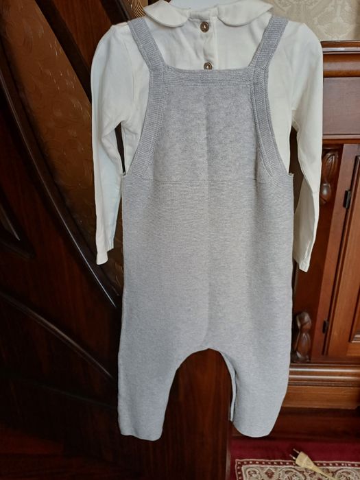 Вязаный комбинезон и боди