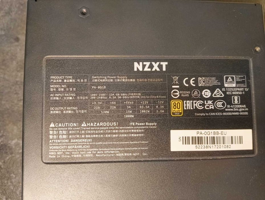 NZXT C1000 захранване за PC 1000 W