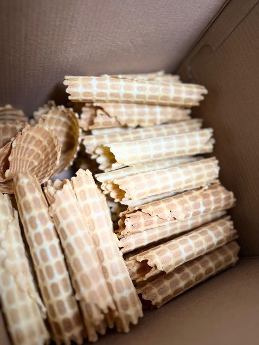 Домашние вафли хрустящие свежие