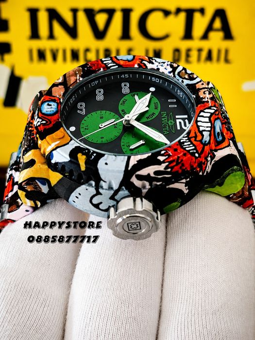 INVICTA Flux green dial 52 mm, Инвикта нов мъжки часовник