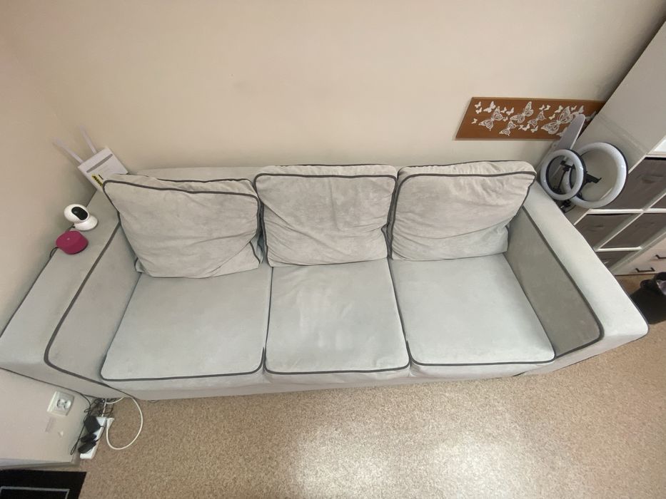 Диван раскладной серый