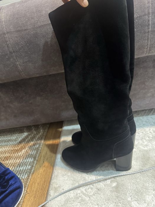 Сапоги очень теплые, удобный каблук