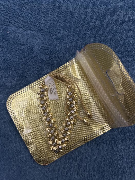 Золото 585 проба серебро браслет