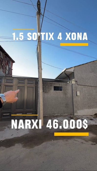 Куктеракдан утганда Култепа махалада 1.5 сотиг 4 хона уй сотилади