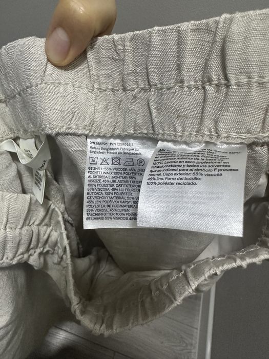 брюки h&m льняные м-л