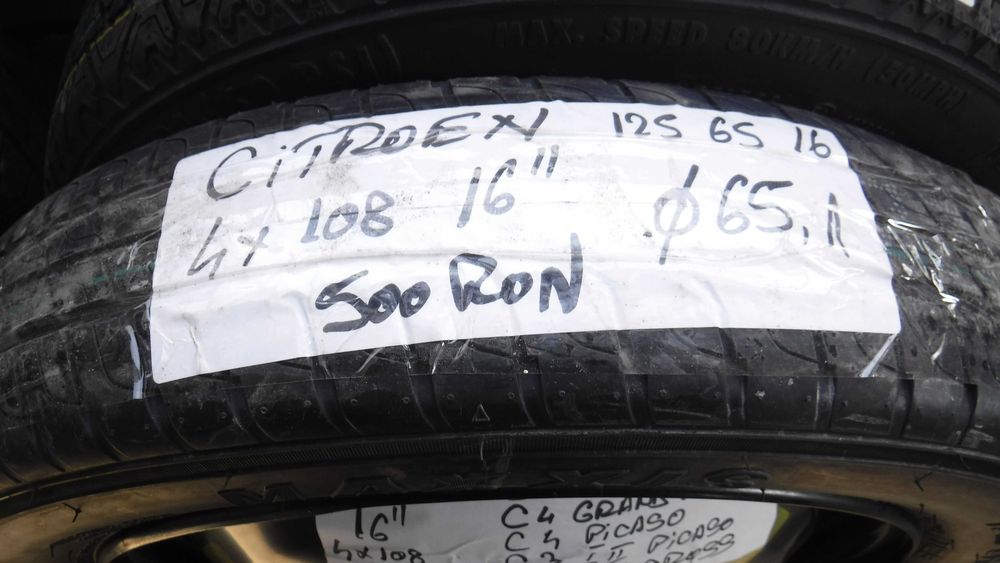 Rezerva slim ingusta 125 65 16 Citroen C4 Cactus,Picaso,Grand Picaso