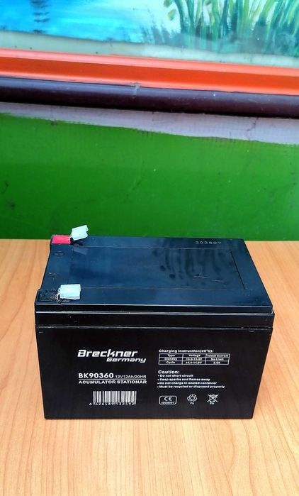 12V - 12 Ah Baterie / Acumulator Ideal Perntru Iluminat Fara Retea Electrica