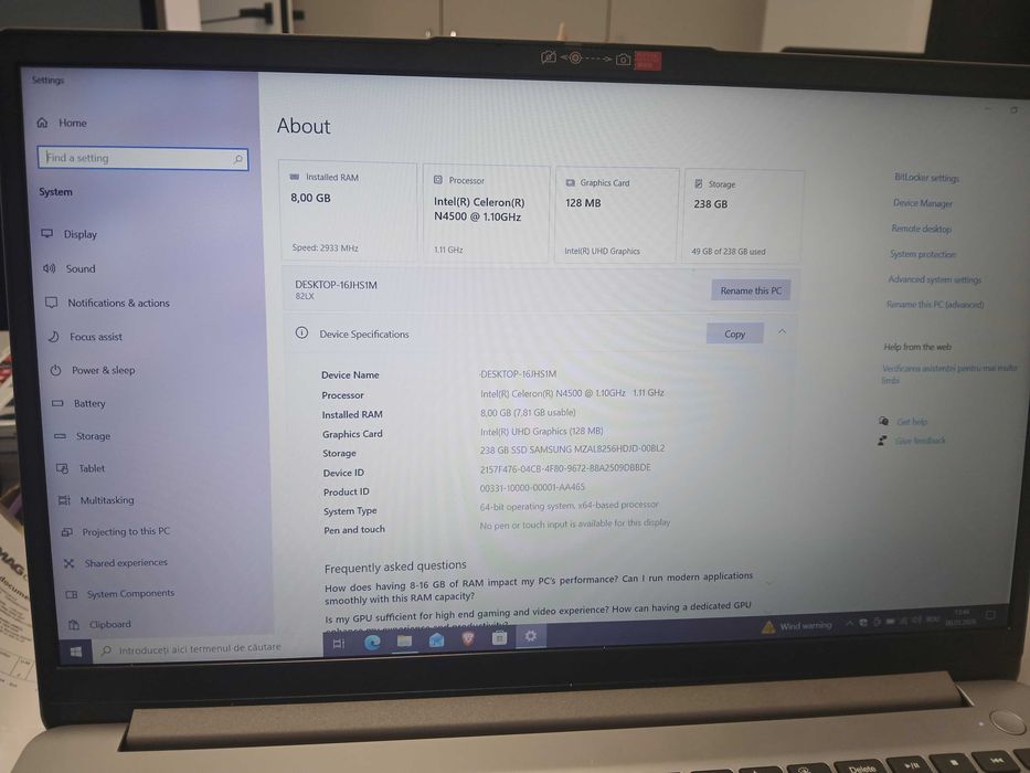 Laptop Lenovo IdeaPad 1