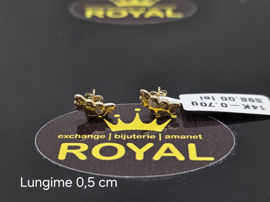 Bijuteria Royal: Cercei aur 14k/0.70 gr